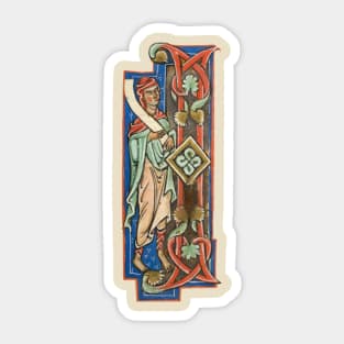 Illuminated Initial I Sticker